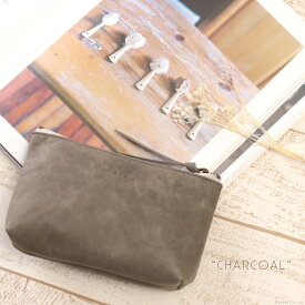 【2/20限定ポイント10倍】ポーチ 小物入れ 革 本革 レザー かわいい シンプル コンパクト メイクポーチ 化粧 収納 旅行 無地 レディース ブランド nafka ナフカ おしゃれ 可愛い ミニ マチ 黒 NFK-72109 mlb メール便 送料無料 L1 K1