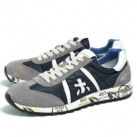 プレミアータ ホワイト PREMIATA WHITE LUCY スエード×ナイロン スニーカー ネイビー 600 【MEN'S EX 3月号掲載】 lucy-600-navy 100