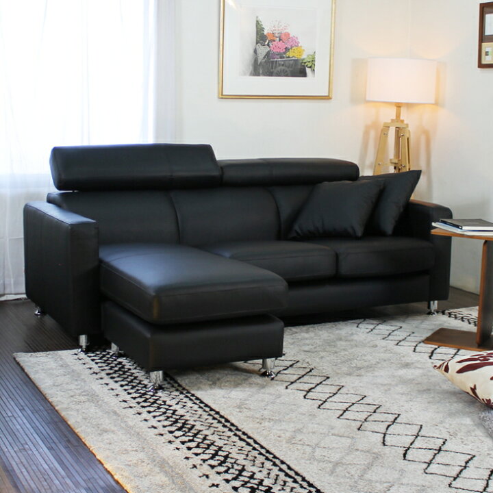 CIBONE ROBELE SOFA 3P 本革 黒 ソファ 使用感あり 送料込（楽天市場  