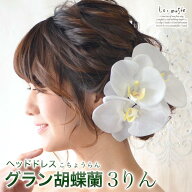 髪飾り 成人式 和装 振袖 ヘッドドレス ウェディング グラン 胡蝶蘭 3輪 | 白無垢 色打掛 卒業式 結婚式 …