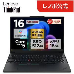 �yP10+�ő�P27�{�z�y�����E���́zCopilot+ PC �m�[�g�p�\�R�� �V�i Office�t�� �\ Lenovo ThinkPad E16 Gen 4 IPL 16�C���` WUXGA IPS Core Ultra5 ������ 16GB SSD 512GB Windows11 Home Pro�I���� Microsoft Office 2024 ���ډ� ��