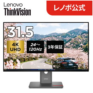 �y�����E���́z���j�^�[ 31.5�C���` �f�B�X�v���C �p�\�R�� PC���j�^�[ ThinkVision P32UD-40 Ultra HD IPS WLED�t�� HDMI 3�N�ۏ�