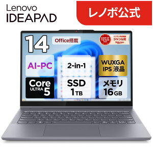 MEGADEALyP10%ҌzyZ[zyÉzAI PC m[gp\R Vi Officet \ Lenovo IdeaPad 5i 2-in-1 Gen 10 14.0C` WUXGA IPS t ^b`plt Core Ultra 5  16GB SSD 512GB Windows11 Offic