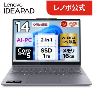 MEGADEALyP10%ҌzyZ[zyÉzAI PC m[gp\R Vi Officet \ Lenovo IdeaPad 5 2-in-1 Gen 10 14C` WUXGA ^b`plt AMD Ryzen AI 5 340  16GB SSD 512GB Windows11 Office 2024