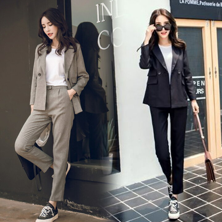 楽天市場 営業日で発送予定 スーツ パンツスーツ ジャケット 2点セット セットアップ ビジネススーツ フォーマルスーツ 通勤 就活 卒業 卒園 レディース レスペランス