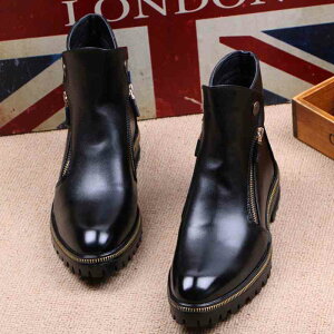 【\クーポン利用で20%OFF!/】 ブーツ メンズ ワーク 軽い ファスナー 夏 ブランド ルーム シューズ 幅広 革 ジッパー 冬 モード あったか セット 暖かい フロント サイドジップ 靴 防水 秋 ブ