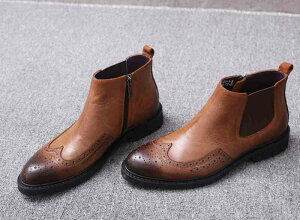 【\クーポン利用で20%OFF!/】 ビジネスシューズ メンズ ブーツ 冬 秋 カジュアル レザー おしゃれ 防水 革靴 夏 歩きやすい 本革 滑らない 厚底 ショートブーツ おすすめ ブランド 走れる OFF