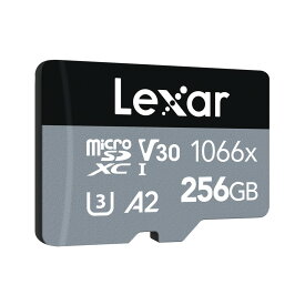 Lexar microSDXCカード 256GB SILVERシリーズ SDアダプタ付き 1066x UHS-I U3 V30 A2 最大読込160MB/s 最大書込120MB/s 10年限定保証(カード) 1年限定保証(アダプタ) LMS1066256G-BNANJ