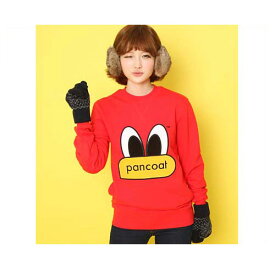 【正規品】PANCOAT パンコート CREW NECK RED キャラクター トレーナー 長袖 クルーネック Tシャツ 長袖 トレーナー スウェット メンズ レディース MTM Tシャツ カジュアル ロングスリーブ 男性用 女性用 ユニセックス トップス NEW