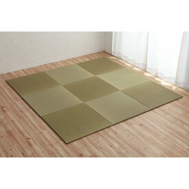 【先着半額クーポン】9枚セット 70×70cm い草 置き畳 ユニット畳 システム畳 正方形 無地 シンプル ナチュラル 消臭 防炎効果 縁無し お手入れ簡単 裏面滑り止め 収納便利 9P 空気清浄 吸汗 リラックス効果 オールシーズン 代引不可