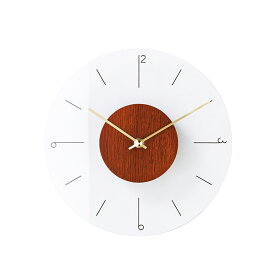 【クーポン配布中】壁掛け時計 掛け時計 おしゃれ 北欧 時計 木製 ガラス リビング ダイニング 寝室 新築 一人暮らし かわいい 小さめ コンパクト 新居 モダン ミッドセンチュリー ナチュラル ヴィンテージ カフェ インターフォルム オーブリー CL-4567