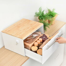 ブレッドケース 引き出し パンケース キッチン収納 シンプル おしゃれ かわいい 白 黒 ブレッドボックス パン入れ 食パン入れ 収納ボックス 大容量 北欧 整理 トースターラック 調味料ラック ストッカー カウンター上収納 スライド TREE ツリー
