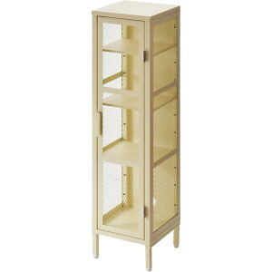 スチールキャビネット 4段 幅28 おしゃれ 棚可動 スリム メッシュキャビネット スチールラック メタルラック 収納 開き戸 スチールシェルフ チェスト アイアン インダストリアル ヴィンテー