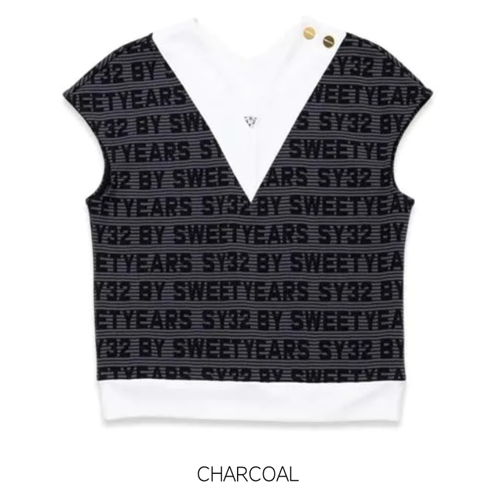 楽天市場】SY32 by SWEET YEARS ゴルフウェア ベスト ロゴ ボーダー