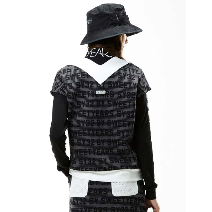 楽天市場】SY32 by SWEET YEARS ゴルフウェア ベスト ロゴ ボーダー