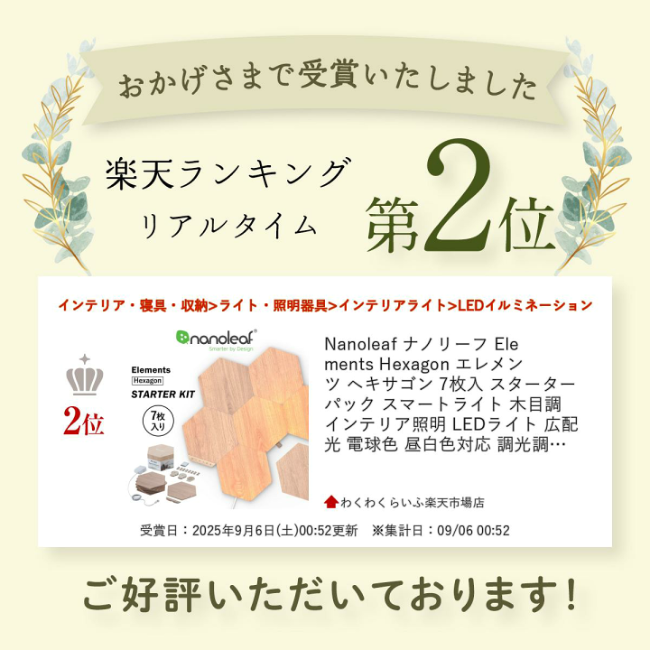 楽天市場】Nanoleaf ナノリーフ Elements Hexagon エレメンツ