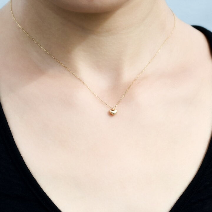 楽天市場】ハート ネックレス 18金 18k ペンダント レディース 