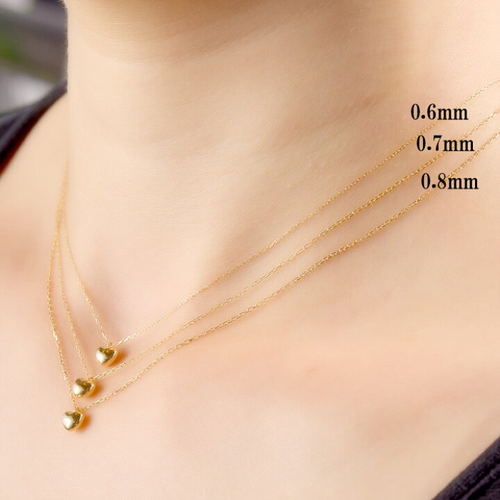 楽天市場】ハート ネックレス 18金 18k ペンダント レディース 