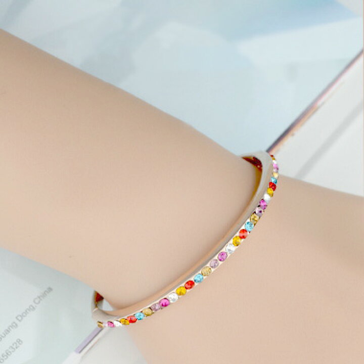 楽天市場】スワロフスキー エレメント ブレスレット K18 18金GP 18k  