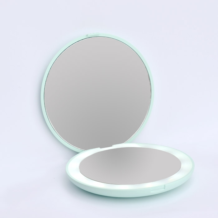 トラスト化粧鏡 LEDライト コンパクトミラー 携帯ミラー コンパクト ハンドミラー 鏡 手鏡 ポケットミラー 化粧ミラー ミラー 拡大鏡付き ミニ  コンパクトミラー