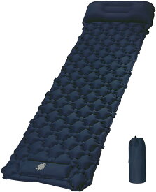 エアーマット キャンプマット キャンピングマット エアーベッド 自動膨張 連結可能 テント泊 車中泊 アウトドア キャンピングマット 足踏み式 連結可能 枕付き 軽量 コンパクト 防災 キャンプ用品 198x56x6cm