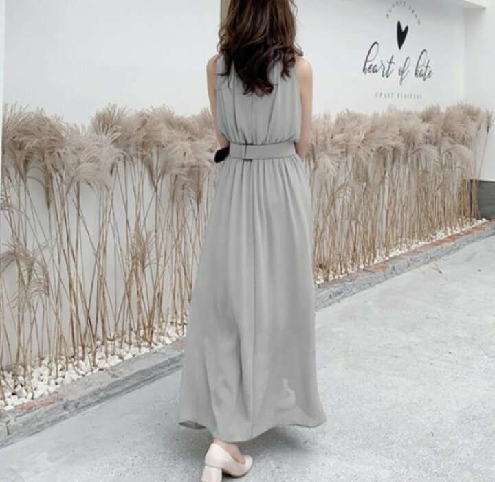 楽天市場】【送料無料】 2color ロング丈 ウエストベルト シフォン  