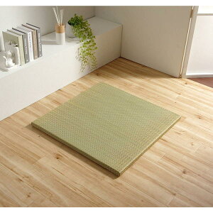 国産 い草 置き畳 70×70cm 厚み3cm 1枚 日本製 ユニット畳 簡単 置くだけ 滑りにくい プレイマット 和室 収納便利 へりなし フチなし 丈夫 へたりにくい 空気清浄 空気の浄化 防炎 消臭 吸湿 吸