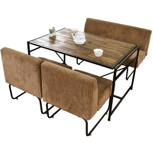 【クーポン配布中】ダイニングテーブルセット 幅120 4人掛け ダイニング4点セット ダイニングセット ダイニングテーブル ダイニングソファ ソファー コーデュロイ おしゃれ 食卓テーブル チ