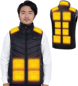 【10％OFFクーポン】バッテリ付き 電熱ベスト ヒーターベスト 寒さ対策【前後17箇所発熱 4箇所独立スイッチ】 DC/USB給電可 3段温度調整 発熱ベスト 加熱ベスト インナー 電気ベスト ヒーター付きベスト レディース メンズ 男女兼用 防寒ベス