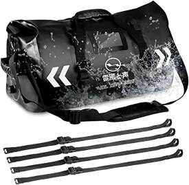 【10％OFF】防水ダッフルバッグ 多機能キャリアバッグ バイク シートバッグ ドライバッグ 大容量 40L ショルダーストラップ付き 反射テープ付き ワンタッチ装着 ツールバッグ 拡張機能あり 軽量 小物入れ 大容量 耐摩耗性 耐久性 盗難防止 収納便
