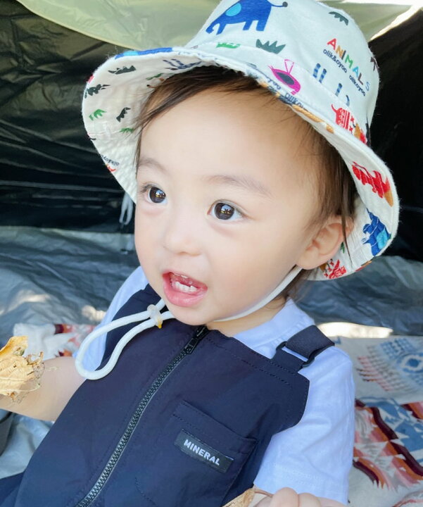 楽天市場】送料無料 コットン 日よけ 帽子 ハット 赤ちゃん 日除け帽子  