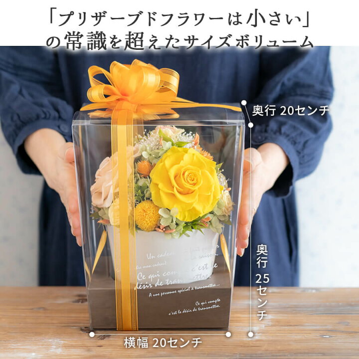 楽天市場】ポイント5倍 大きい プリザーブドフラワー アレンジ 花 退職 
