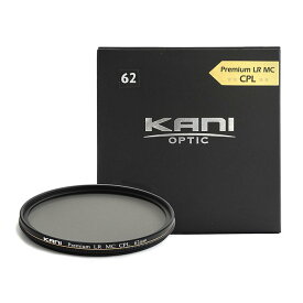 KANI CPLフィルター 62mm プレミアムサーキュラーPL 62mm CPL ウルトラスリム / 薄枠 丸枠 円偏光 レンズフィルター