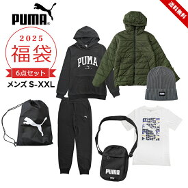 プーマ 福袋 2025 メンズ スポーツ ブランド PUMA 6点セット 大きいサイズ スウェット上下 アウター Tシャツ ニット帽子 パーカー 春夏秋冬 2025年 新作福袋 S M L XL XXL( LL 2L 3L O XO) 大人用 男性 新春 送料無料