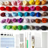 【10日限定10％OFFクーポン】楽天1位 羊毛フェルトキット 40色 50色 72色 フェルトキット 手芸制作 ウー…