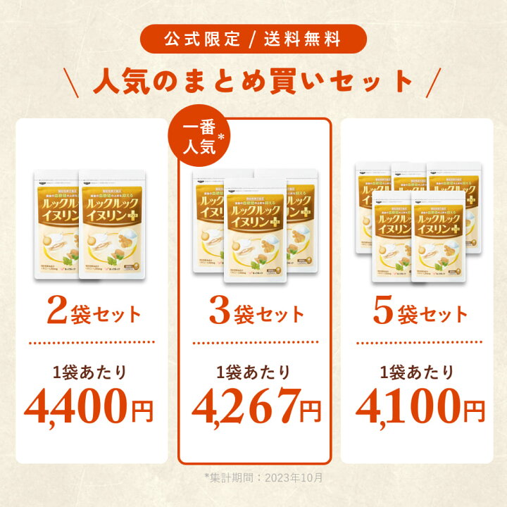 楽天市場】【公式】ルックルックイヌリンプラス/血糖値 サプリ 