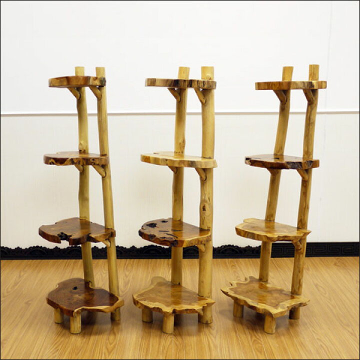 楽天市場】チークナチュラルシェルフ Sサイズ バリ 棚 木製アート 台 