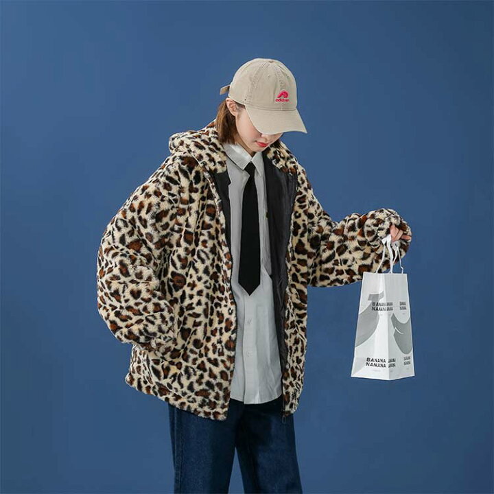 楽天市場】レオパード ヒョウ柄 ファー メンズ レディース ボア ボア  