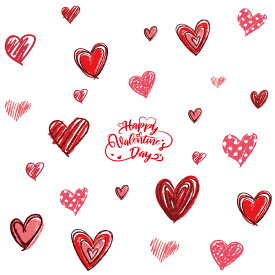 バレンタインデー ハート 飾り ウォールステッカー 日本製 パーティー ピンク 壁紙 シール