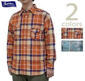 【 Pherrow's（フェローズ） 】　22W-750WS-C　ライトフランネルワークシャツ　[ Light Flannel Work Shirts ] [ ネルシャツ ] [ アメカジ ] [ メンズ ]