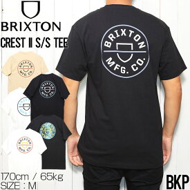 半袖Tシャツ バックプリントTEE BRIXTON ブリクストン CREST II S/S TEE 16493