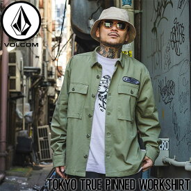 ワークシャツ ジャケット VOLCOM ボルコム TOKYO TRUE PINNED WORKSHIRT LONG SLEEVE SHIRT A0532308 日本代理店正規品