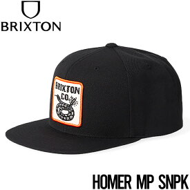 【送料無料】 スナップバックキャップ 帽子 BRIXTON ブリクストン HOMER MP SNPK 11628 BLACK 日本代理店正規品