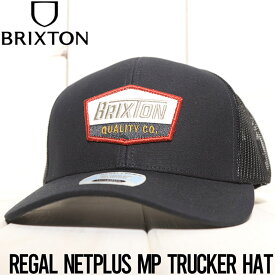 【送料無料】 メッシュキャップ 帽子 BRIXTON ブリクストン REGAL NETPLUS MP TRUCKER HAT 11656 BKBLK 日本代理店正規品