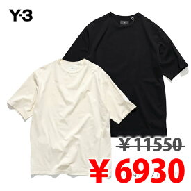 アディダス/adidas Y-3/ワイスリー H44790 IB4801 BOXY SHORT SLEEVE TEE メンズ ロゴ 半袖 Tシャツ スポーティー コットン ジャージー BLACK ブラック CREAM WHITE クリーム ホワイト【あす楽】【送料無料】