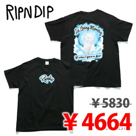 リップンディップ/RIPNDIP RNDHOL23170 In Loving Memory Tee 半袖 Tシャツ ネコ ストリート スケーター メンズ レディース ユニセックス 猫【ネコポス発送】