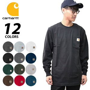 �J�[�n�[�g/carhartt K126 �����Y �g�b�v�X ����T Long Sleeve Workwear Pocket T-Shirt US�T�C�Y �u���[ �`���R�[�� �l�C�r�[ �u���b�N �O���[�� �A�b�V�� �N���[�l�b�N �|�P�b�g ����T�V���c ���S�y�l�R�|