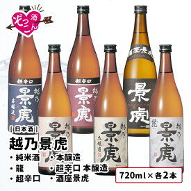 【送料無料】日本酒 飲み比べセット 720ml×12本 飲み比べ ギフト セット まとめ買い 純米酒 吟醸酒 お酒 プレゼント 贈り物 贈答 新潟 清酒 SAKE 越乃景虎 三昧 各720ml 各2本 飲み比べ ぞっこんシリーズ 贅沢 12本セット