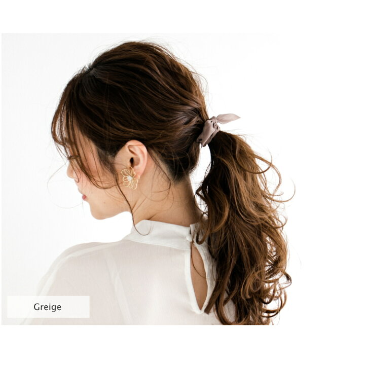 楽天市場 編み込み リボンポニー ショート S 短め ヘアポニー シュシュ ヘアアレンジ くすみカラー くすみ ニュアンス 大人 サテン ヘアゴム ヘアアクセ ヘアアクセサリー リボンポニー ヘアスタイル オフィス Lune Jewelry