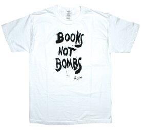 [City Lights Bookstore] Lawrence Ferlinghetti / BOOKS NOT BOMBS ! Tee (White) - [シティ・ライツ・ブックストア] ロレンス・ファリンゲッティ Tシャツ